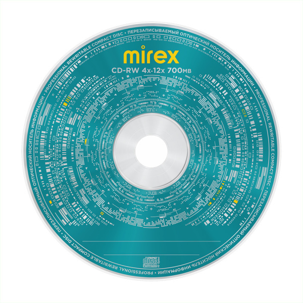 Набор дисков CD-RW Mirex 700Mb 12x (50 шт)