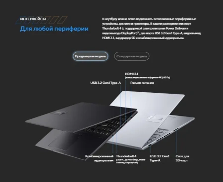 Ноутбук ASUS Vivobook 16X/ K3604VA-MB244/ i7-1355U/ 16 WUXGA IPS/ UMA/ 16GB/ 1TB/ DOS/ noODD/ SILVER