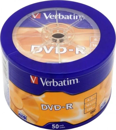 Набор дисков DVD-R Verbatim Wagon Wheel 4.7Gb 16x (50 шт)