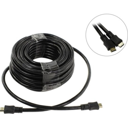 Кабель Cablexpert HDMI CC-HDMI4L-15M, 15м, v2.0, 19M/19M, серия Light, черный, позол.разъемы, экран,