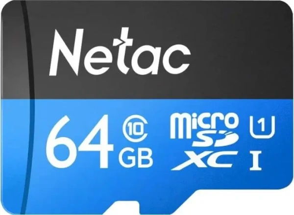 Карта памяти Netac 64GB P500 Standard microSDXC NT02P500STN-064G-S