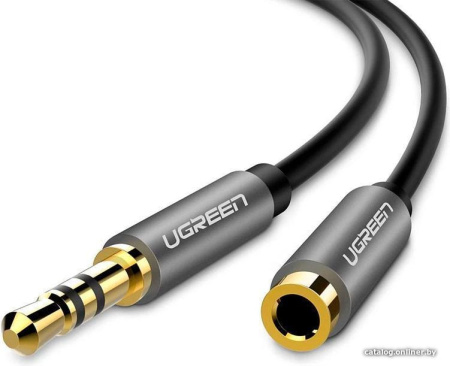 Кабель Аудио удлинитель UGREEN AV118 3.5MM Male To Female Extensioin 1.0м черный 40673