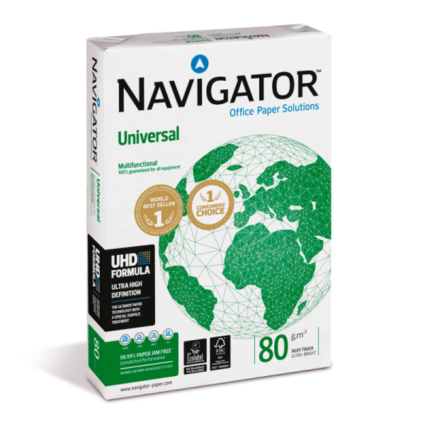 Бумага Navigator Universal A4, 500л, класс А (5 пачек в коробке)