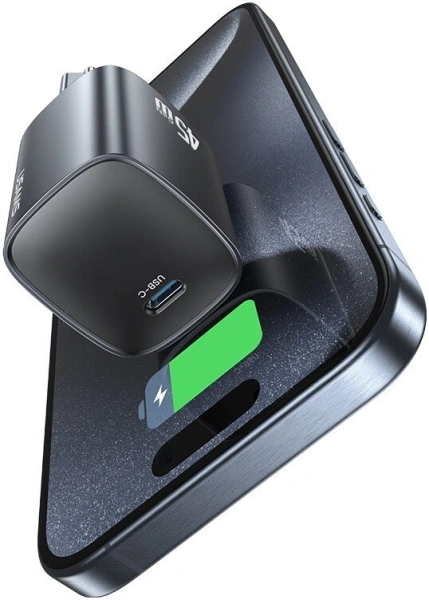 Сетевое зарядное Usams CC323 T66 45W GaN (черный)