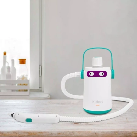 Пароочиститель Kitfort KT-9109-3 (бело-бирюзовый)