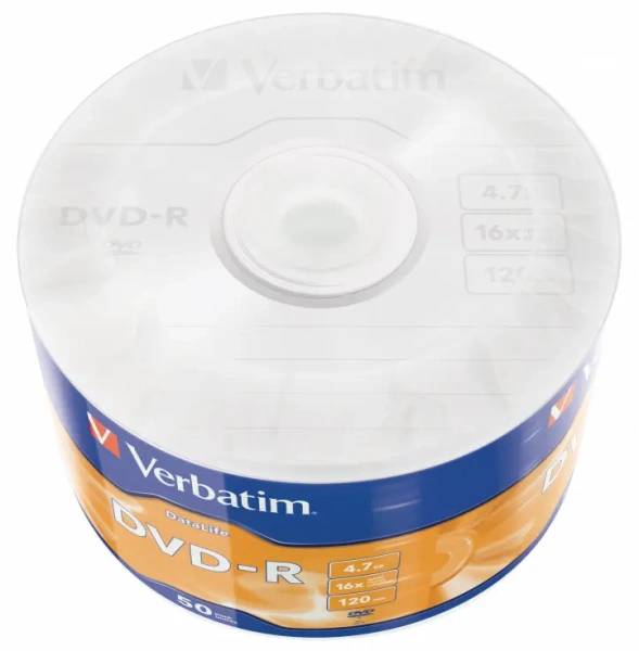Набор дисков DVD-R Verbatim DataLife Matt Silver 4.7Gb 16x (50 шт)