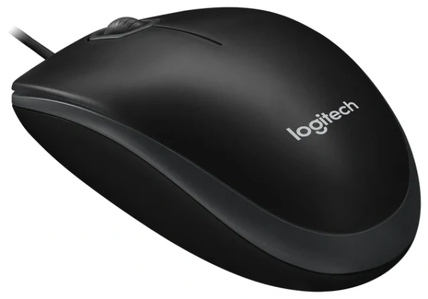 Мышь проводная оптическая Logitech B100, черная