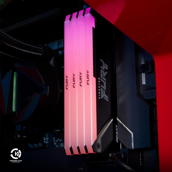 Оперативная память Kingston FURY Beast RGB 2x16ГБ DDR4 3200МГц KF432C16BB12AK2/32