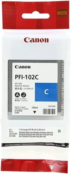 Картридж Canon PFI-102C 0896B001AA (голубой)