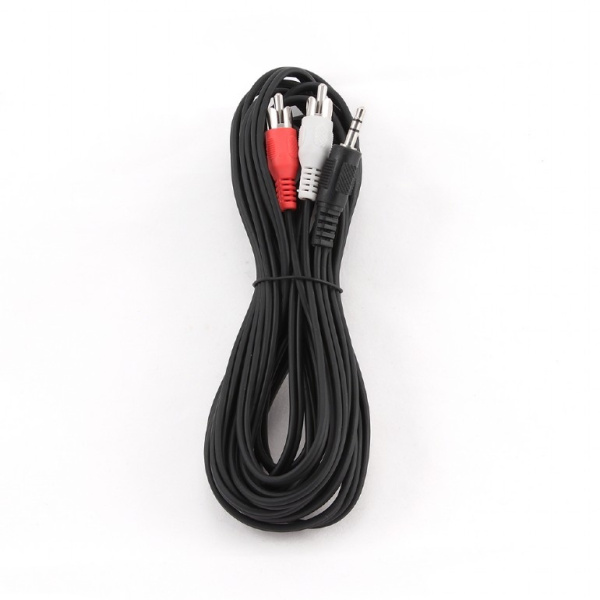 Кабель Jack 3.5 - RCA Cablexpert CCA-458-5M (5м, черный)