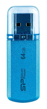 Флешка 64Гб Silicon-Power Helios 101 SP064GBUF2101V1B (USB 2.0, синий)