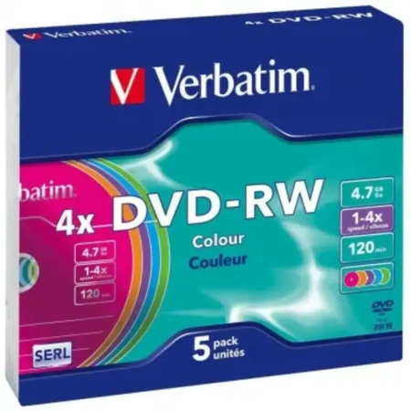Набор дисков DVD-RW Verbatim 4.7Gb 4x (5 шт)