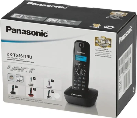 Радиотелефон Panasonic KX-TG1611RUW (белый/черный)
