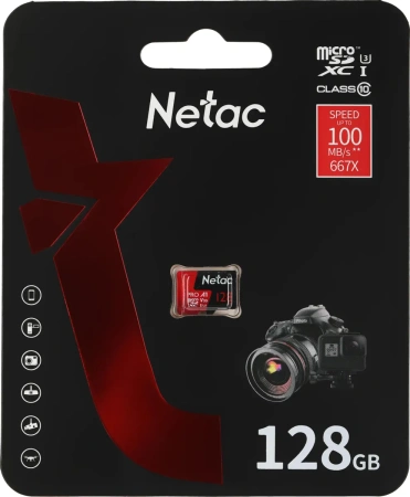 Карта памяти Netac 128GB P500 Extreme Pro MicroSDXC NT02P500PRO-128G-S