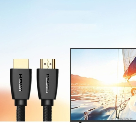 Кабель HDMI UGREEN HD118 High-End 4K@60Hz, V2.0 нейлоновая оплетка 1.5м черный 40409