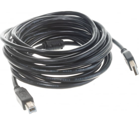 Кабель Pro Cablexpert CCF2-USB2-AMBM-15, USB 2.0 Type-A/Type-B, 4.5м, черный