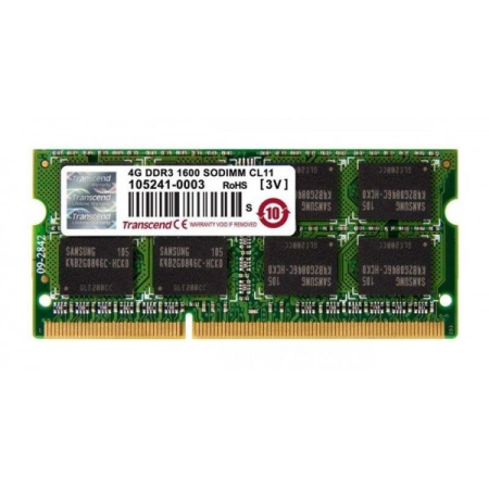 Оперативная память Transcend 4GB JetRam DDR3 TS512MSK64V6N (1600МГц, SO-DIMM)