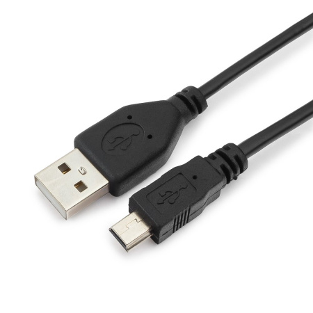 Кабель USB Type-A - miniUSB Гарнизон GCC-USB2-AM5P-1.8M (USB 2.0, 1.8 м, черный)