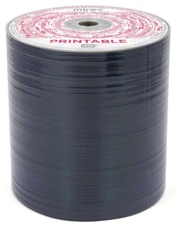 Набор дисков DVD-R Mirex Printable inkjet Double Layer 8.5Gb 8x (100 шт, двухслойный, полная заливка)