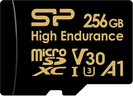 Карта памяти Silicon-Power Golden Series High Endurance 256GB  microSDXC SP256GBSTXDV3V1HSP (с адаптером)
