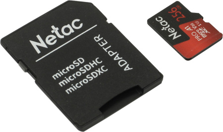 Карта памяти Netac 256GB P500 Extreme Pro MicroSDXC NT02P500PRO-256G-R (с адаптером)