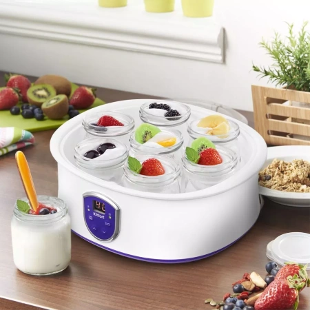 Йогуртница Kitfort KT-2088-1 бело-фиолетовая