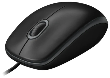 Мышь проводная оптическая Logitech B100, черная