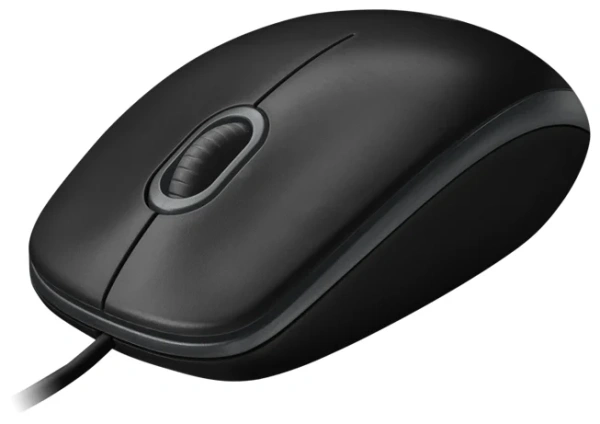 Мышь проводная оптическая Logitech B100, черная