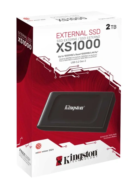 Внешний SSD-накопитель Kingston XS1000 2TB SXS1000/2000GA (черный)