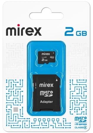 Карта памяти Mirex 2GB microSDHC 13613-ADTMSD02 (с адаптером)