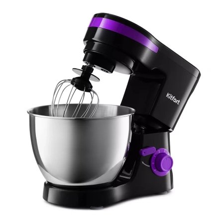 Планетарный миксер Kitfort KT-3044-1 (черно-фиолетовый)