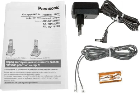 Радиотелефон Panasonic KX-TG1611RUW (белый/черный)