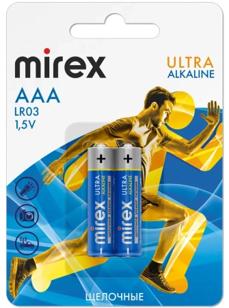 Батарейки Mirex AAA LR03 Ultra Alkaline 23702-LR03-E2 (2 шт)
