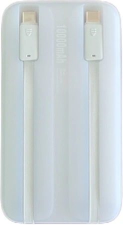 Внешний аккумулятор Baseus Comet Series Dual-Cable Digital Display Fast Charge 10000mAh (Type-A/Type-C, 30W, белый)