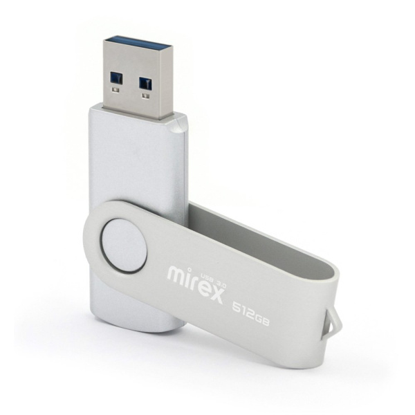 Флешка 512GB Mirex Color Blade Swivel USB 3.0 13600-FM3SS512 (серебристый)