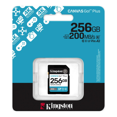 Карта памяти Kingston 256GB Canvas Go! Plus SDXC SDG4/256GB