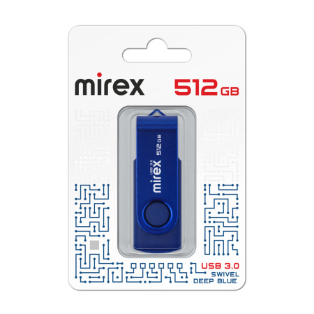 Флешка 512GB Mirex Color Blade Swivel USB 3.0 13600-FM3BS512 (синий)