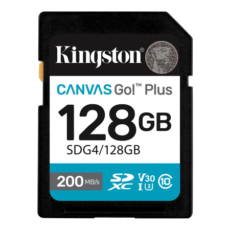Карта памяти Kingston 128GB Canvas Go! Plus SDXC SDG4/128GB