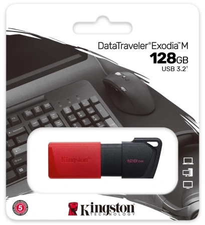Флешка 128GB Kingston DataTraveler Exodia M USB3.2 DTXM/128GB