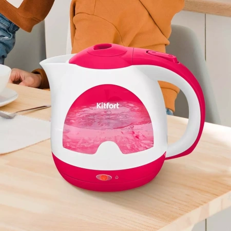 Чайник Kitfort KT-6607-1 (бело-малиновый)