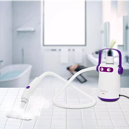 Пароочиститель Kitfort KT-9109-1 (бело-фиолетовый)