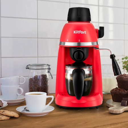 Кофеварка Kitfort KT-760-1 (красная)