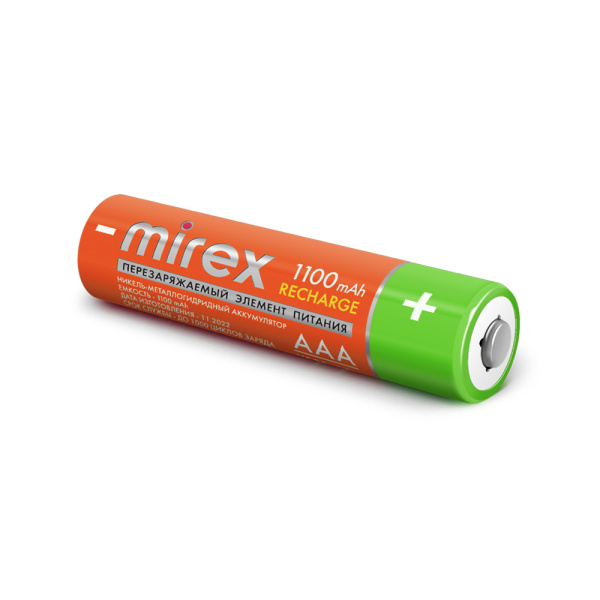 Аккумулятор Mirex AAA HR03 NiMH 1100мАч 23702-HR03-11-E4 (4 шт)