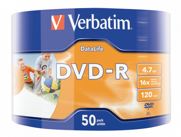 Набор дисков Verbatim DVD-R 4.7Gb 16x (50 шт.)