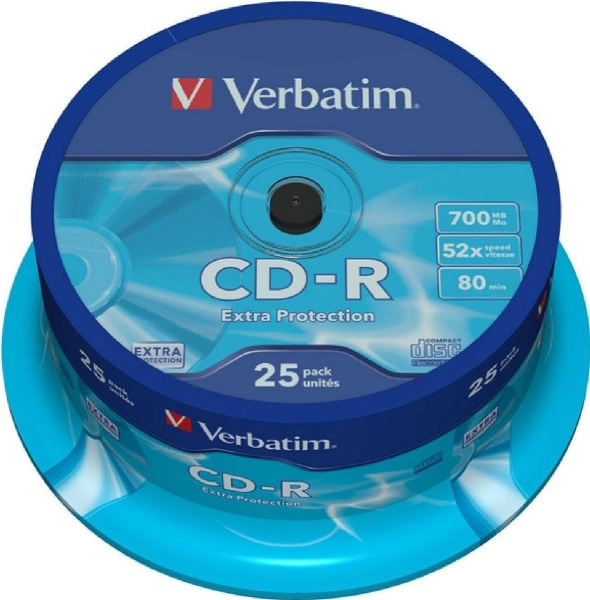Набор дисков Verbatim CD-R 700Mb DL Extra Protection 52x (25 шт.)