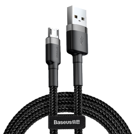 Кабель Baseus cafule Cable USB For Type-C, 3A, 1м, черный