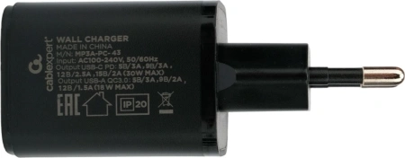 Сетевое зарядное Cablexpert MP3A-PC-43 (черный)