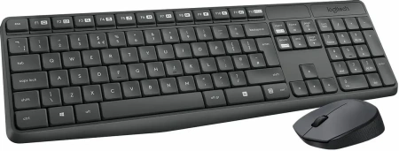Беспроводная клавиатура + мышь Logitech MK235 920-007949 (черный)