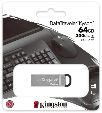 Флешка 64Gb Kingston DataTraveler Kyson USB3.2 DTKN/64GB