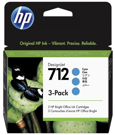 Комплект картриджей HP 712 3-Pack 3ED77A
